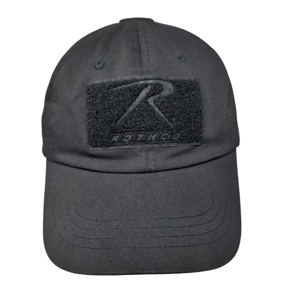 Rothco Men's Strapback Hat Black Size OSFA Big Hook & Loop Logo - Picture 1 of 8